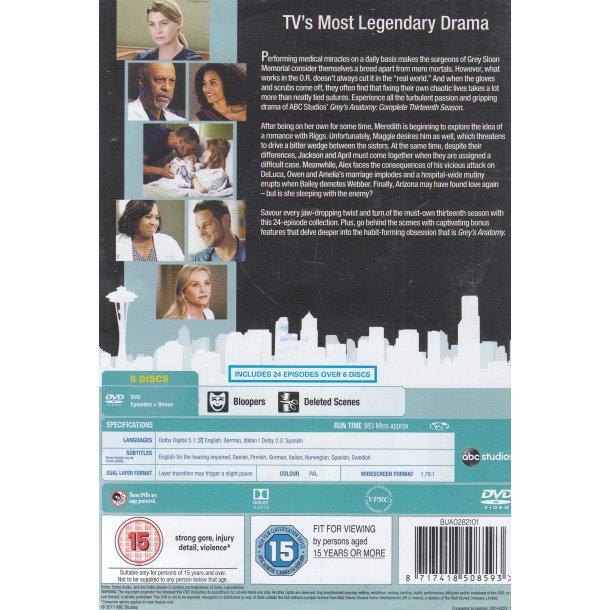 Grey's Anatomy - S�son 13 (DVD)