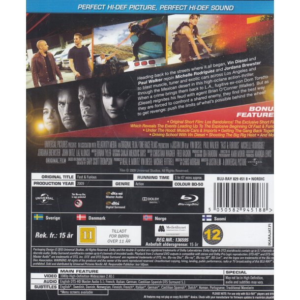 Fast &amp; Furious 4 (Blu-ray)