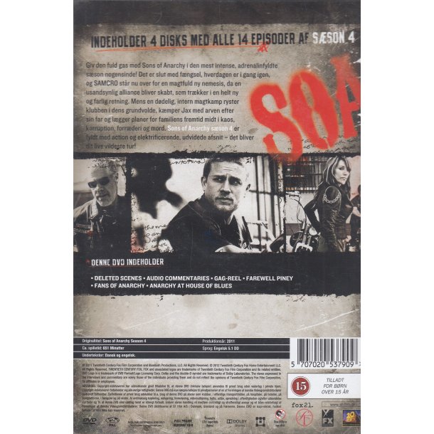 Sons of Anarchy - S�son 4 (DVD)