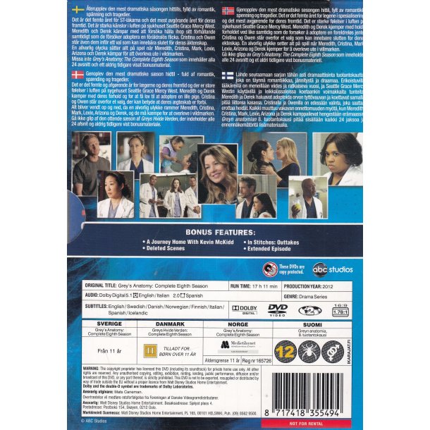 Grey's anatomy - S�son 8 (DVD)