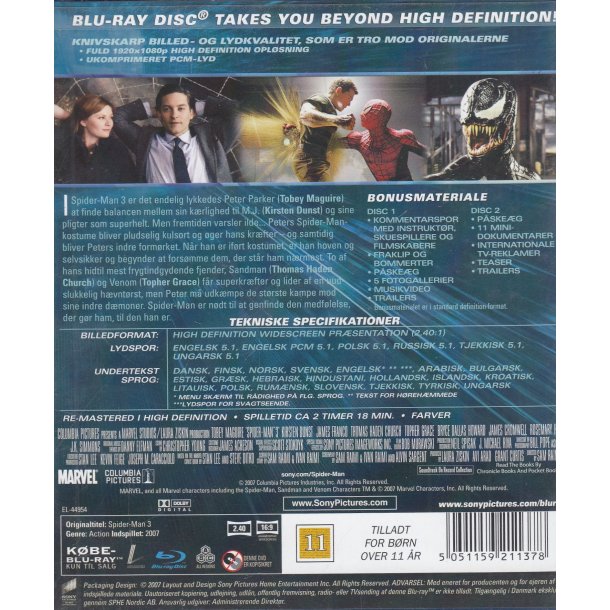 Spider-man 3 (Blu-ray)