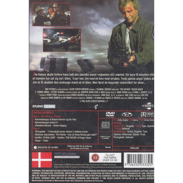The Hitcher - P� stop med en dr�ber (DVD)