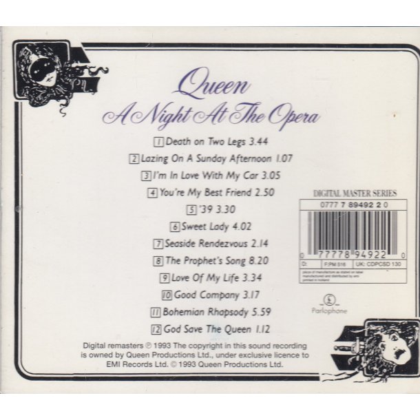 A Night At The Opera (CD)