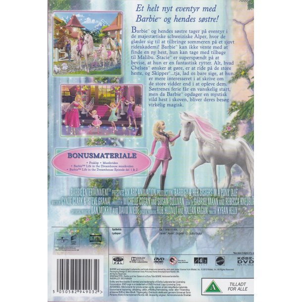 Barbie og hendes s�stre i et hesteeventyr (DVD)