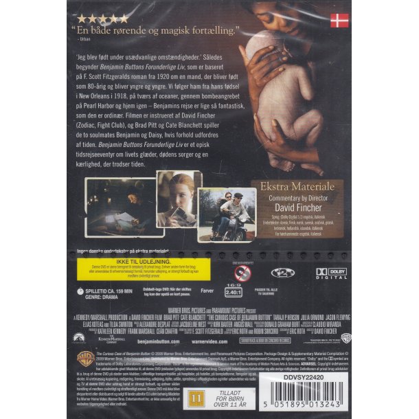 Benjamin Buttons - Forunderlige liv (DVD)