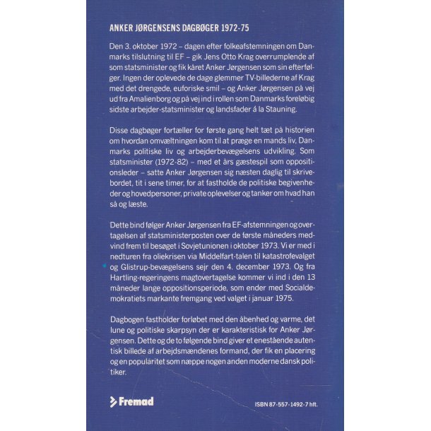 Anker J�rgensen - B�lgegang 1972-1975 (Bog)