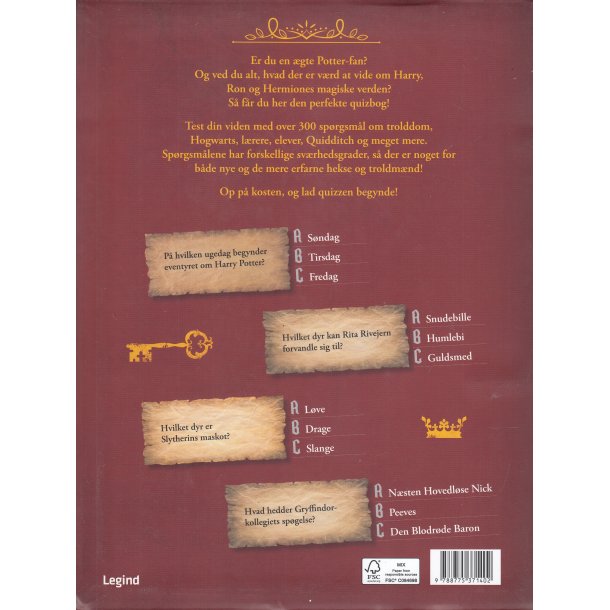 Den Magiske Quizbog - For alle Harry Potter-fans (Bog)