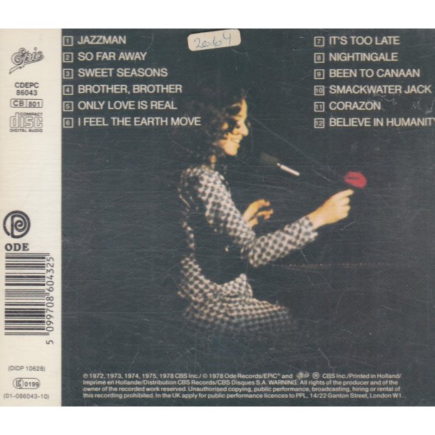Carole King - Her greatest hits  (CD)