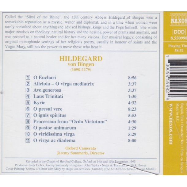 Hildegard Von Bingen - Oxford Camerata, Jeremy Summerly � 