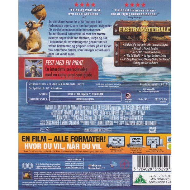 Ice Age 4 - P� gyngende grund (Blu-ray+DVD)