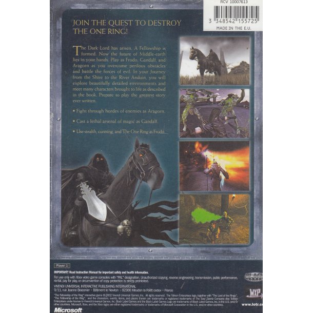 The Lord og the Rings - The Fellowship of the Ring (Spil)