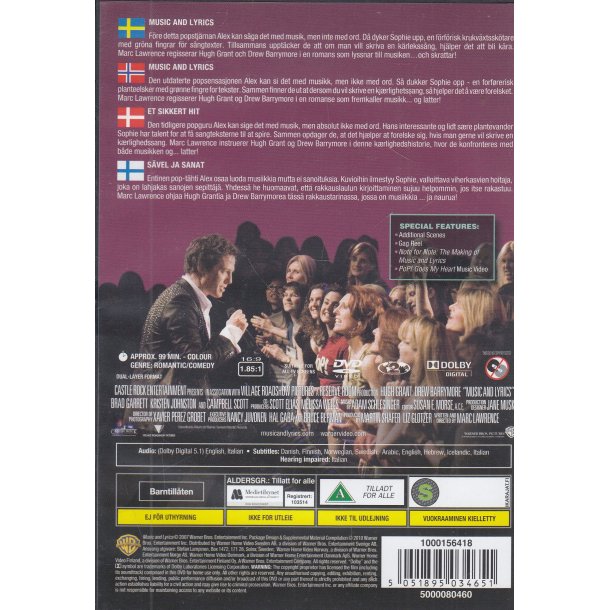 Music and lyrics (DVD)