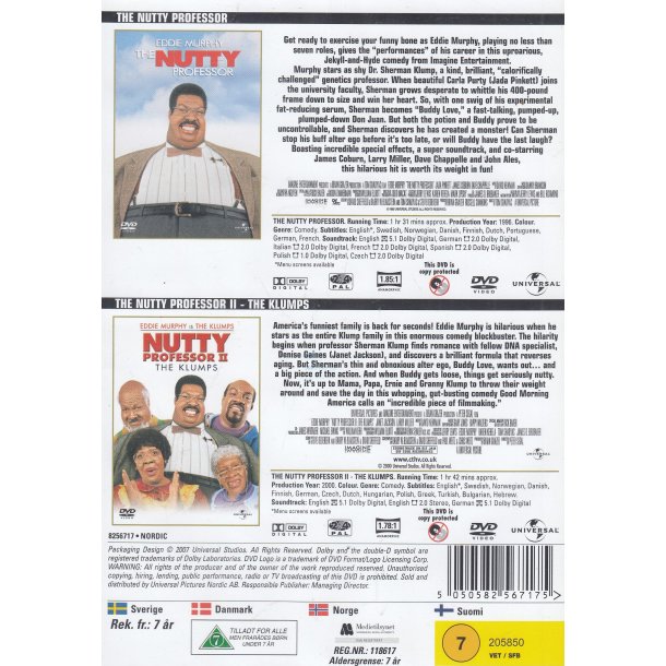 The Nutty Professor 1 &amp; 2 (DVD)