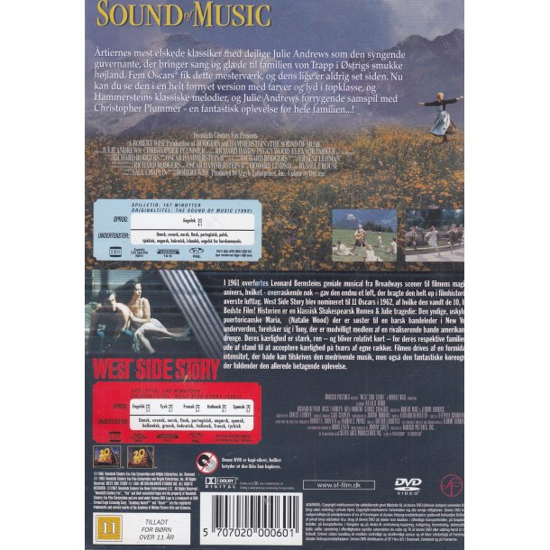 Sound of Music &amp; West side Story (DVD)