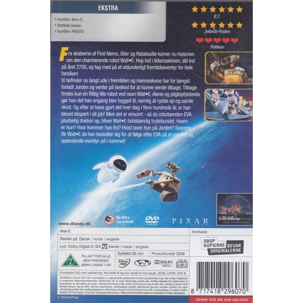 Wall E - Disney Pixar nr. 9 (DVD)