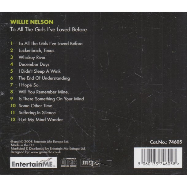 To All The Girls I've Loved Before (CD)