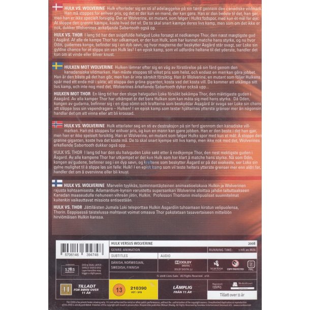 Hulk vs. Wolverine (DVD)