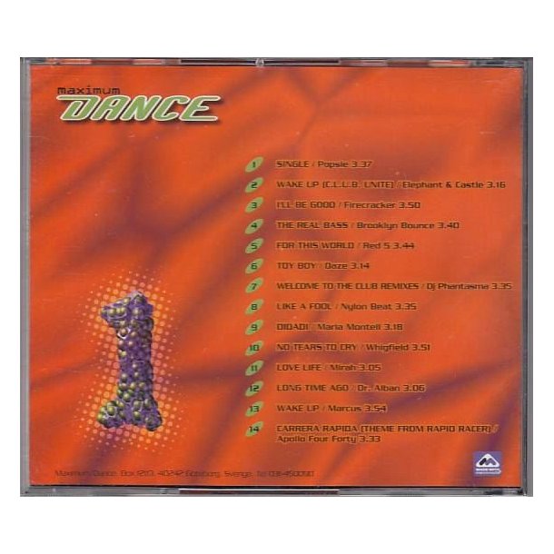Maximum Dance 1. 1998 (CD)