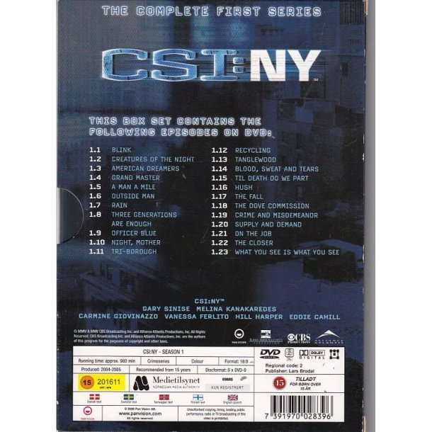 CSI NY - S�son 1 (DVD)