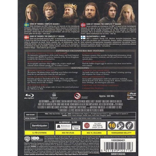 Game of Thrones - S�son 1 (Blu-ray)