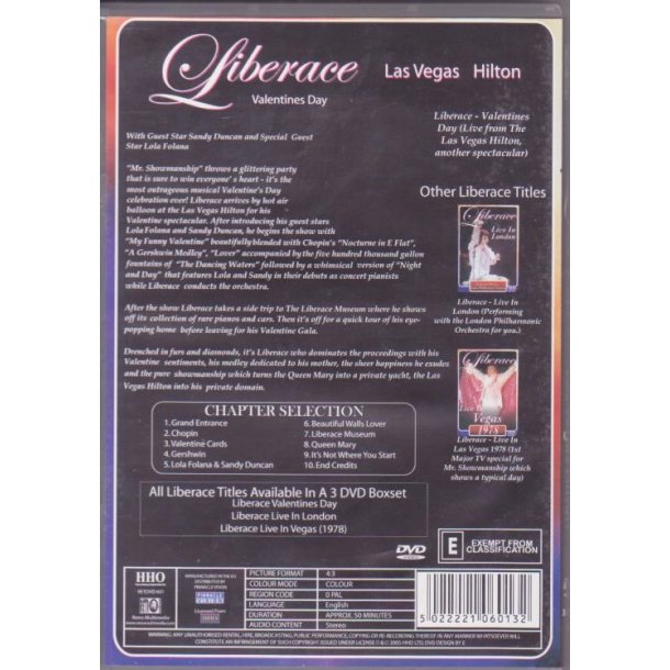 Live In Las Vegas Hilton - Liberace (DVD)