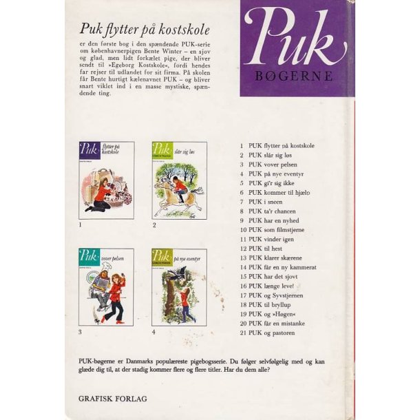 Puk flytter p� kostskole 1 (Bog)