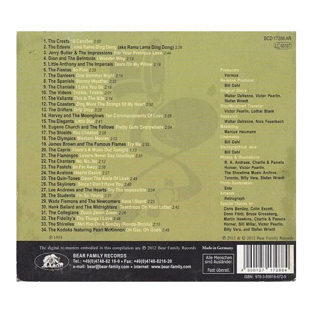 Street Corner Symphonies - The Complete Story Of Doo Wop, Volume 10 -1958 (CD)