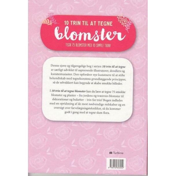 10 Trin til at tegne blomster (Bog)