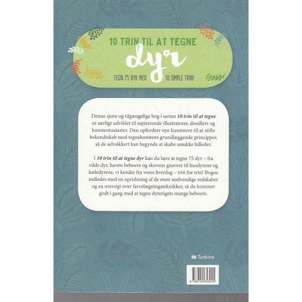 10 Trin til at tegne dyr (Bog)