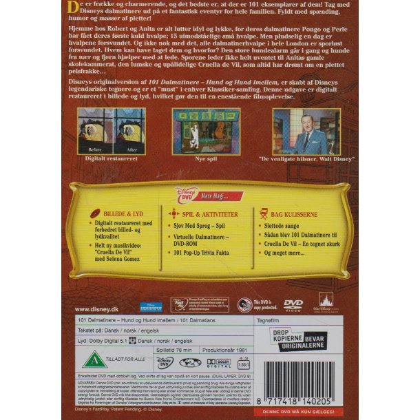 101 Dalmatinere - Disney Klassikere Nr. 17 (DVD)
