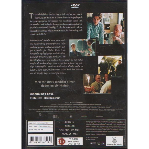 Beck 16 - Sidste vidne (DVD)