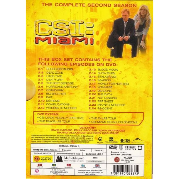 CSI Miami - S�son 2 (DVD)