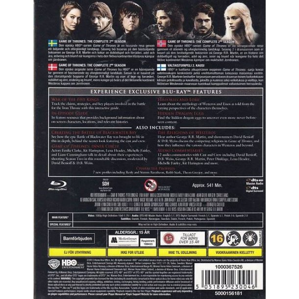 Game of Thrones - S�son 2 (Blu-ray)
