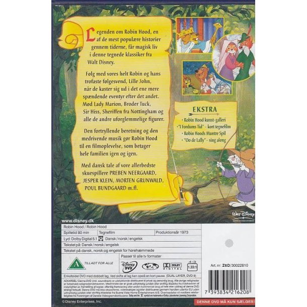 Robin Hood - Disney Klassikere nr. 21 (DVD)