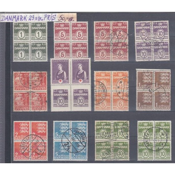 Danske 4-blokke frim�rker
