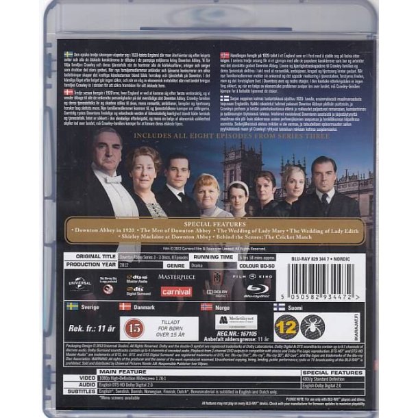 Downton Abbey - S�son 3 (Blu-ray)