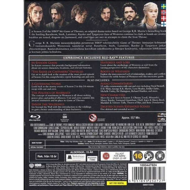 Game of Thones - S�son 3 (Blu-ray)