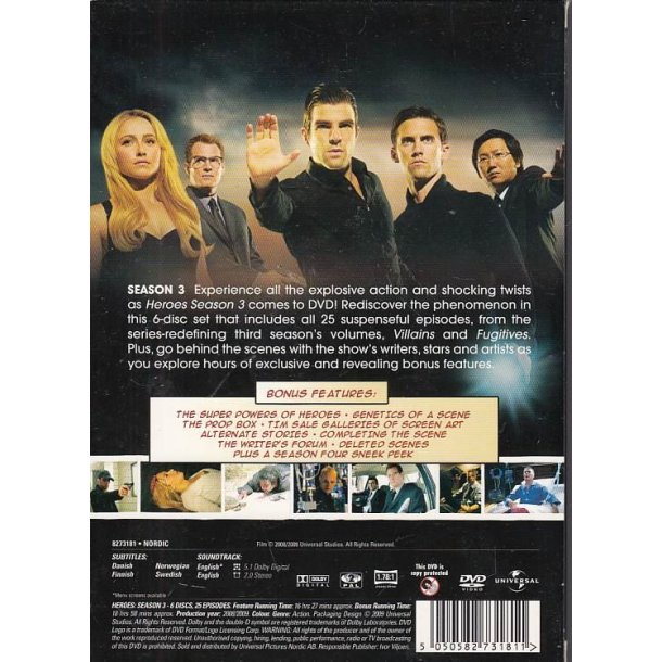 Heroes - S�son 3 (DVD)
