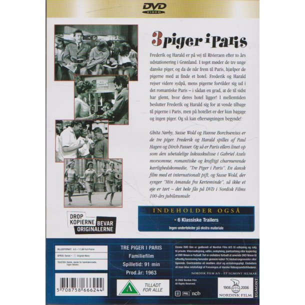3 piger i Paris (DVD)