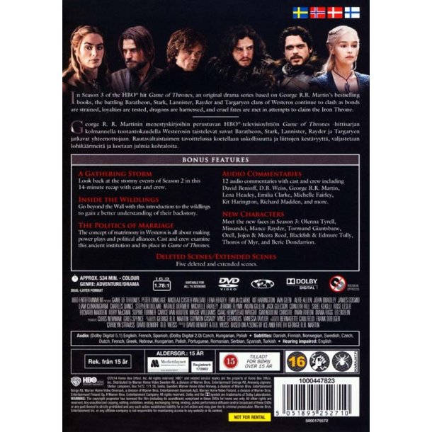 Game of thrones - s�son 3 (DVD)