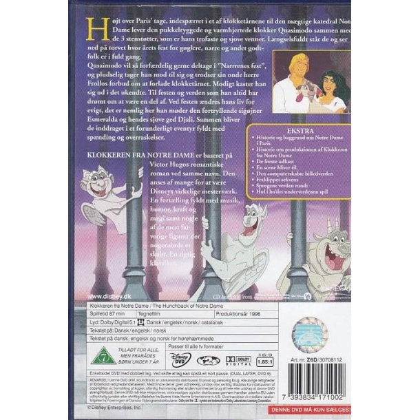 Klokkeren fra Notre Dame - Disney Klassikere nr. 34 (DVD)