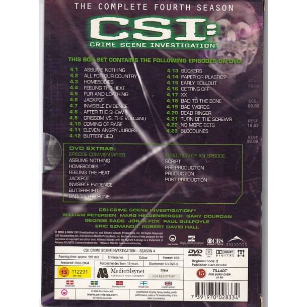 CSI - S�son 4 (DVD)