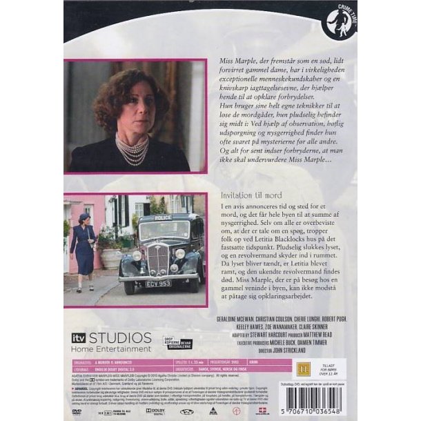 Miss Marple 4 - Invitation til mord (DVD)