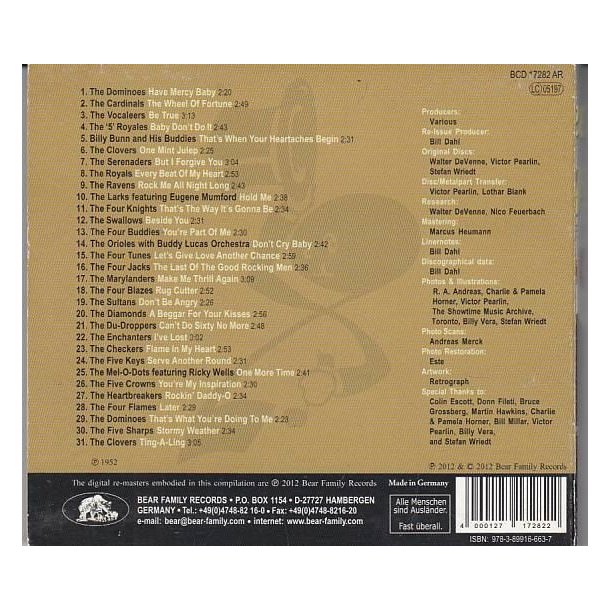 Street Corner Symphonies - The Complete Story Of Doo Wop, Volume 4 - 1952 (CD)