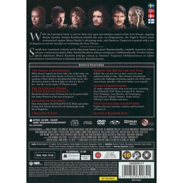 Game of thrones - S�son 4 (DVD)