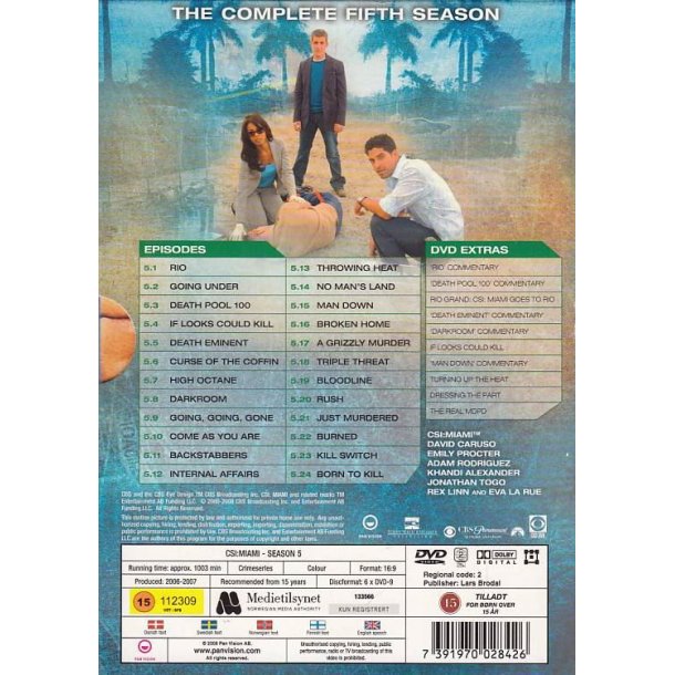 CSI Miami - S�son 5 (DVD)