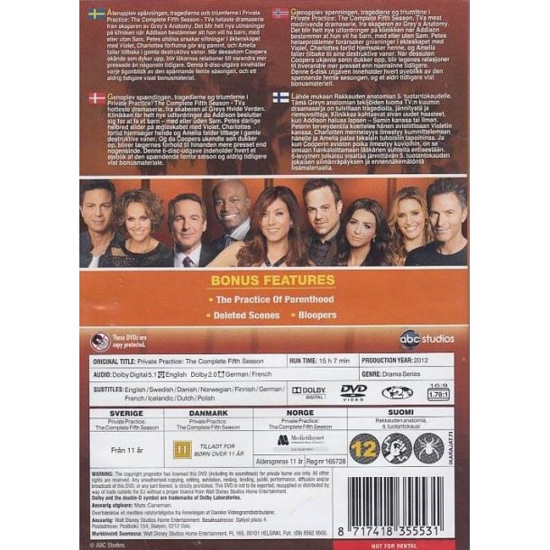 Private Practice - S�son 5 (DVD)