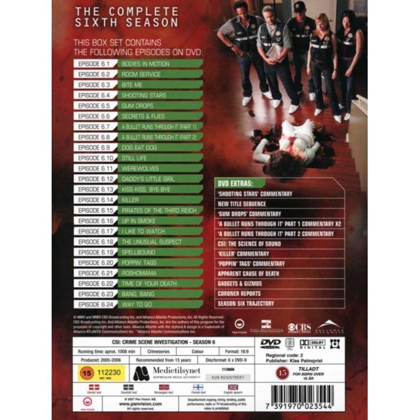 CSI - S�son 6 (DVD)