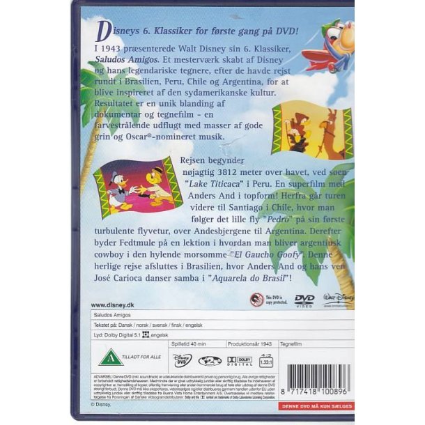 Saludos Amigos - Disney Klassikere nr. 6 (DVD)