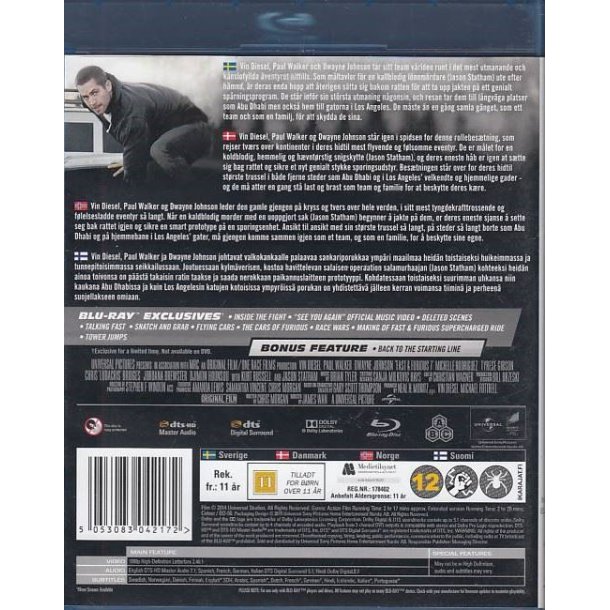 Fast & furious 7 (Blu-ray)